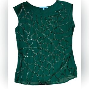 Antonio Melani Sleeveless Bead Embellished Top